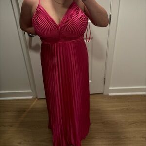 Pink Pleated Dress | Wedding Guest | Bridesmaid Dress